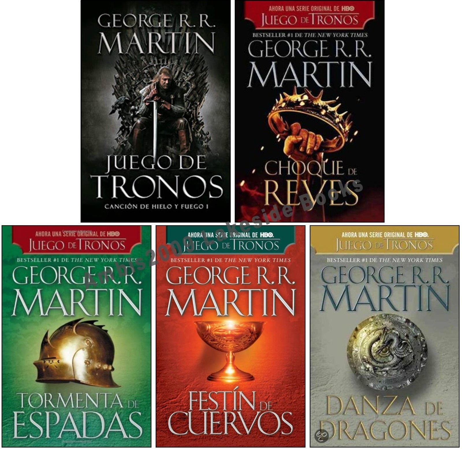 Juego de Tronos es un Compite en la Serie Espanol George RR Martin Set Colección [Juego de Tronos, Choque de Reyes, Tormenta de Espadas, Festin de Cuervos, Danza de Dragones] Canción de Hielo y Fuego