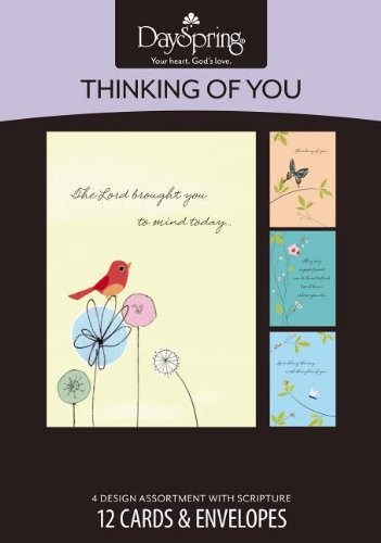 Graceful Moments - Box of 12 Thinking of You Cards, 4 Designs (Dayspring 5175-0)